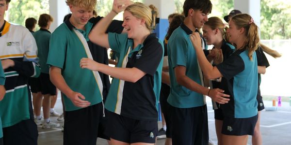 Year 12 students learning a dance for their formal