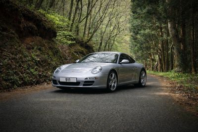 porsche 911 on scenic country road