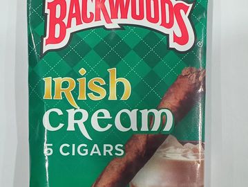 Pack of Backwoods Irish Cream cigars.