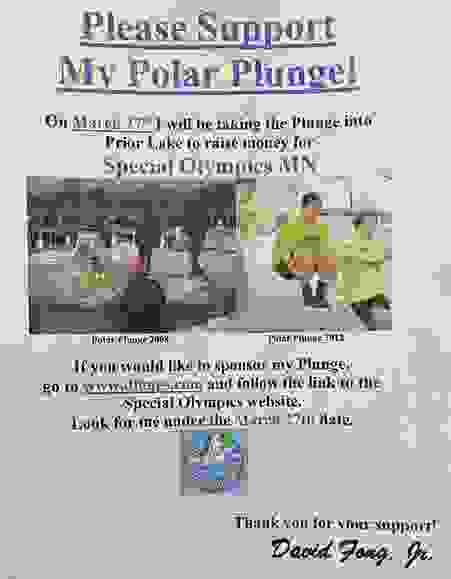 Thank you in advance for supporting Special Olympics!
https://reg.plungemn.org/participant/davidfong