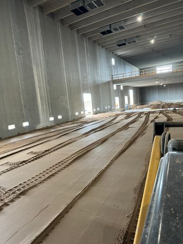 Grading sand in building