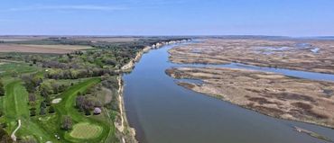 Springfield, SD Missouri River. Marsh and golf course.