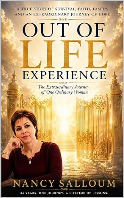 Book cover for 'Out of Life Experience' by Nancy Salloum.