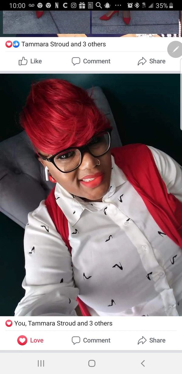 Red hair, short cuts, hair extensions