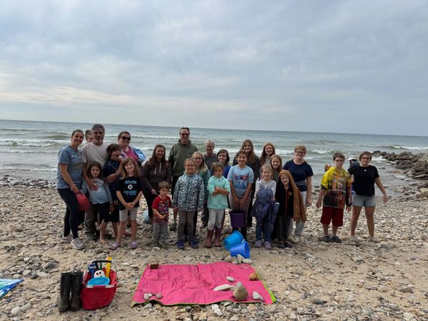 Rock hunting day at the beach!  
 Gull Lake School District