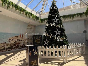 12 foot tall wishing tree display at Coast Plaza shopping mall - collaboration with Cavalry.
