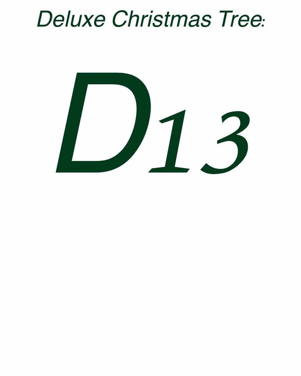 Title card - Deluxe Christmas Tree 13.