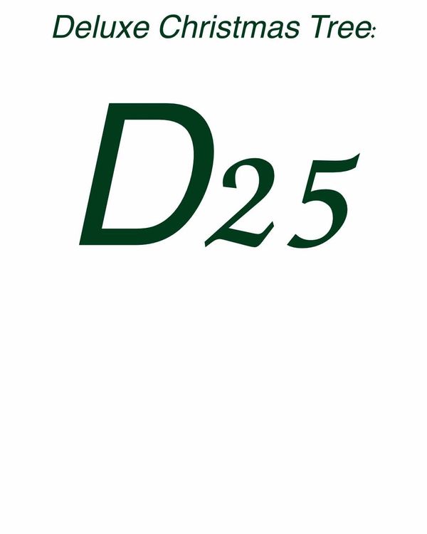 Title card - deluxe Christmas Tree 25.