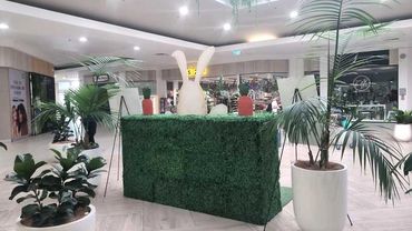 Easter bunny photo wall display at Coast Plaza - collaboration with cavalry.co.nz