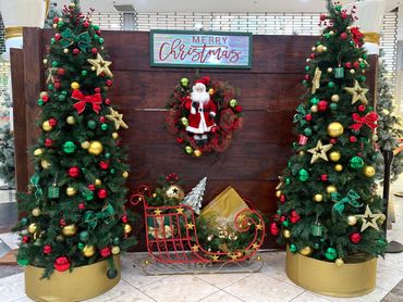 Santa's cozy house grotto at Pakuranga Plaza shopping mall for Christmas 2025.
