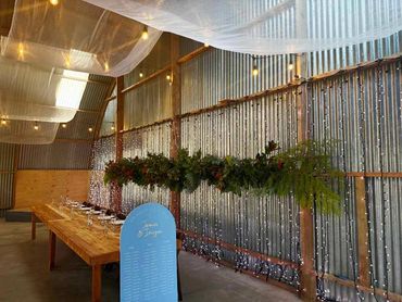 Warm white / green (or any colour)  LED fairy light curtain.