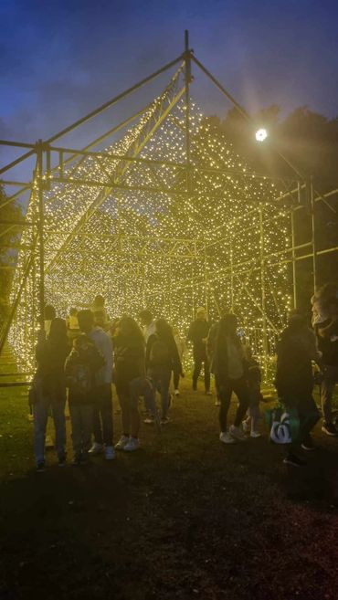 NZ's largest light tunnel, installed with the help of Auckland Christmas Decorators.