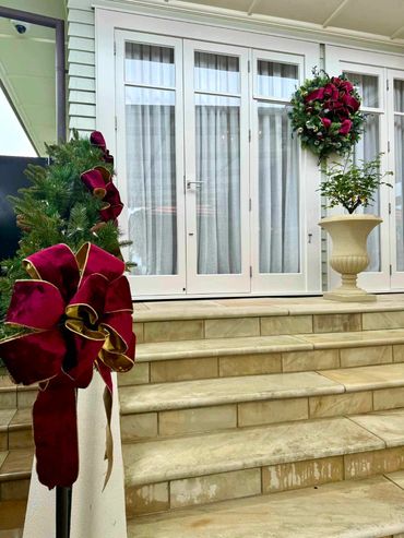 Garland and Christmas wreath custom themed for private p