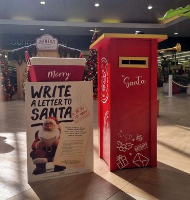 Santa mailbox with promotional competition at Coast Plaza shopping mall. Collaboration with Cavalry.