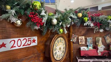 Santa's cozy house grotto at Pakuranga Plaza shopping mall for Christmas 2025.