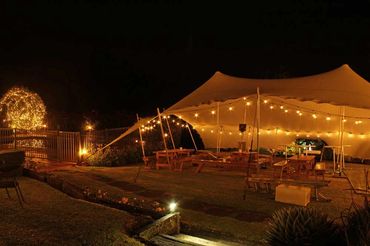 Maque with festoon lighting.