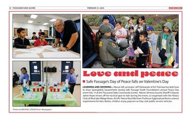 Police Officers and Firefighters join children in spreading peace and joy.