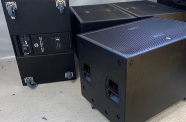 RCF Dual 18" Powered Subwoofers.