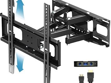 TV Mount for  32"-65" TVs Heavy Duty Dual Arm Articulating Full Motion Tilt Swivel 14" Extension