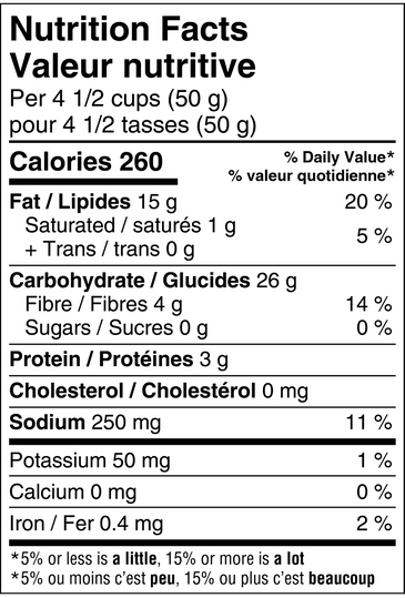 Truffle Salt Nutrition Facts