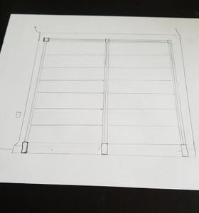 rough scetch of built-in bookcase
