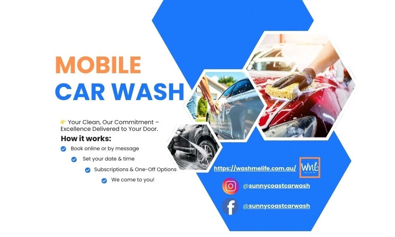 Mobile car wash service delivering clean cars at your doorstep with easy booking.