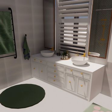 3d Live Render of Proposed Bathroom Design.