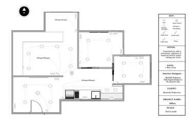 Proposed Electrical and Lighting Plans (RCP) that we provide as part of our interior design services.
