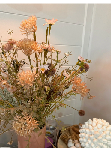 Decorative Vignette in finished Bedroom.