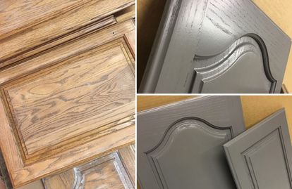 kitchen cabinet cabinets wood renovate grain finish refinish