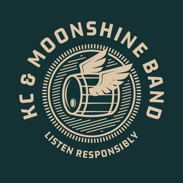 Logo of KC & Moonshine Band featuring a winged drum and the phrase 'Listen Responsibly'.