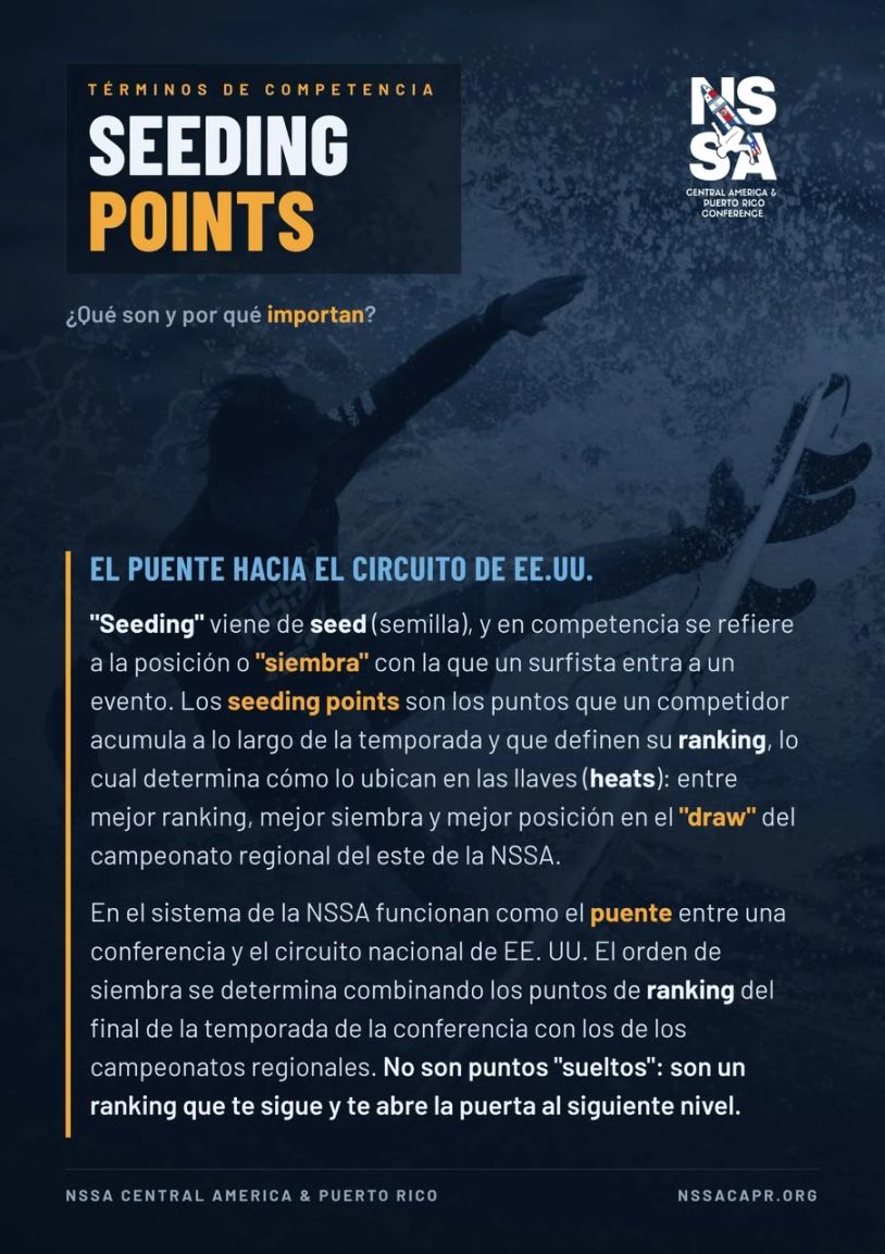 Explanation of seeding points in surfing competitions and their importance.