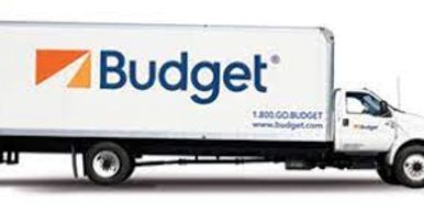 A budget rental truck.