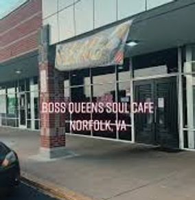 Storefront of Boss Queens Soul Cafe 5802 E Virginia Beach Blvd Ste 140, Norfolk, VA 23502.