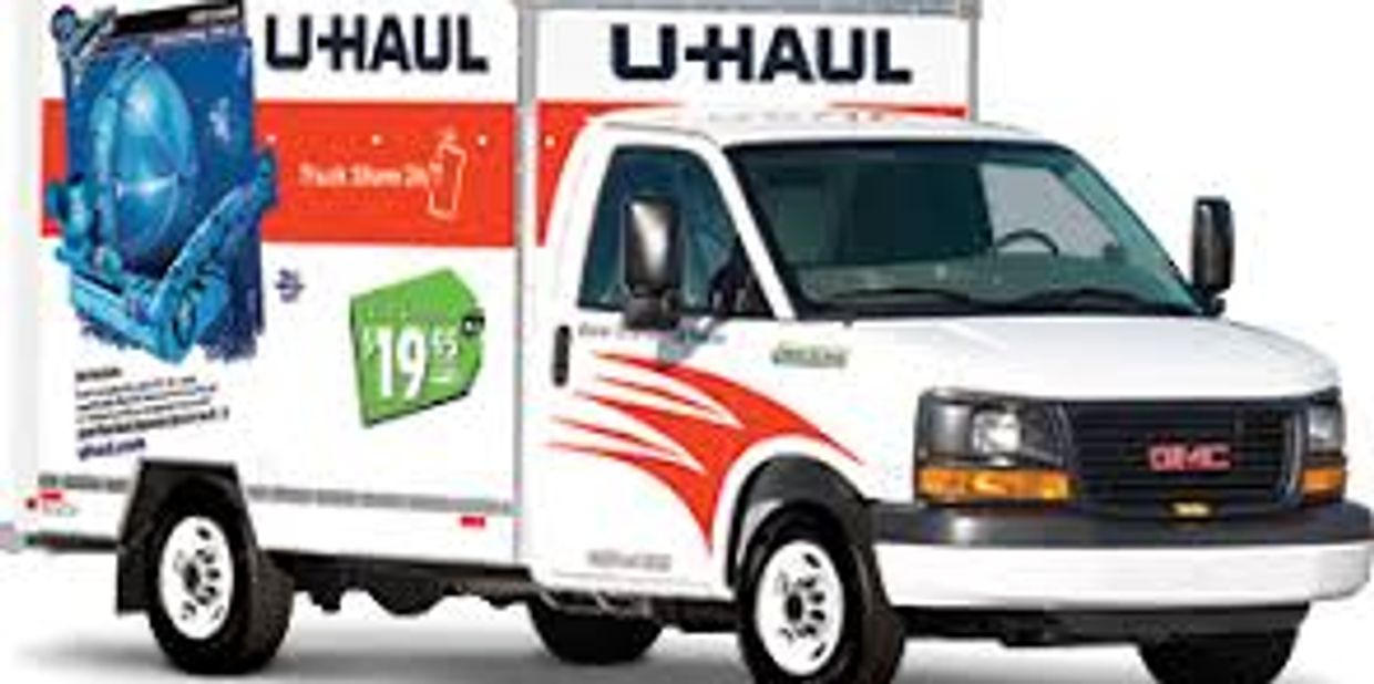 Image of U-Haul truck. Norfolk Movers can load and unload U-Haul truck. 