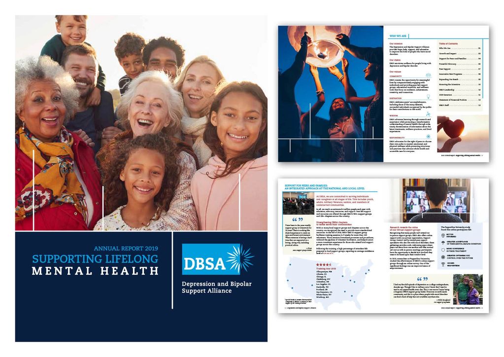 Visual design, problem solving. Examples of graphic design, annual reports.