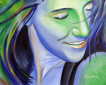 Woman in Blue 16" x 12"