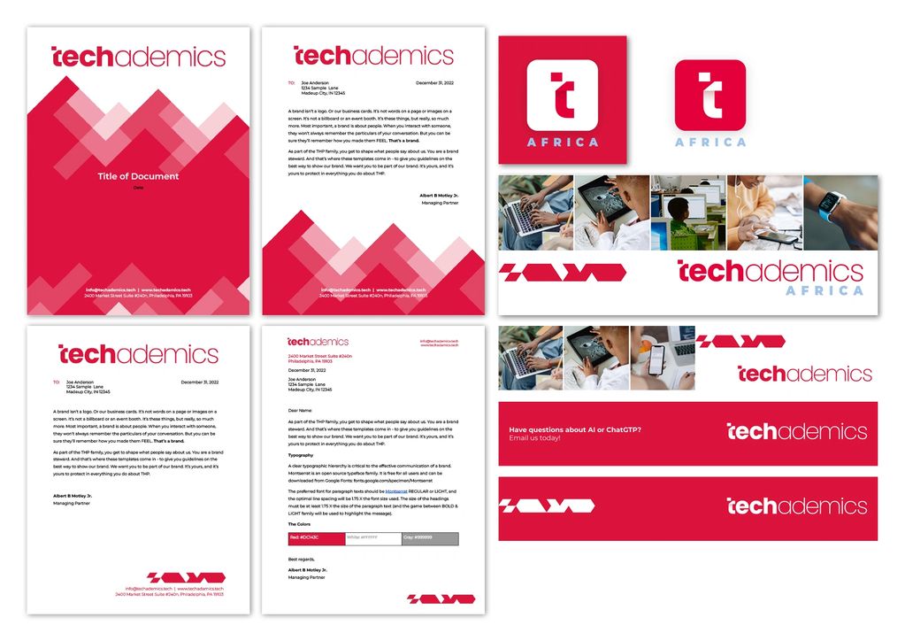 Graphic design, Partnership, Marketing Creating cohesive visual identity for Techademics