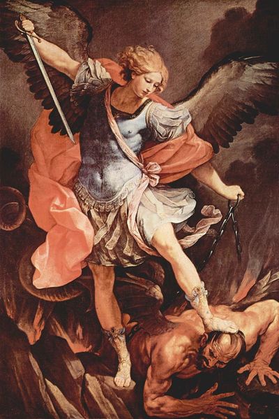 The Archangel Michael defeating Satan
-Guido Reni, 1636