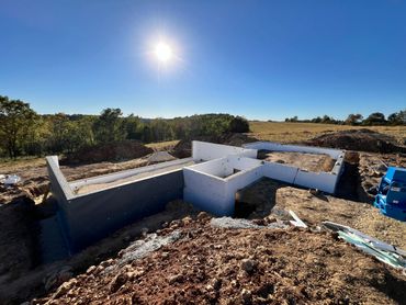 Concrete foundation waterproofed