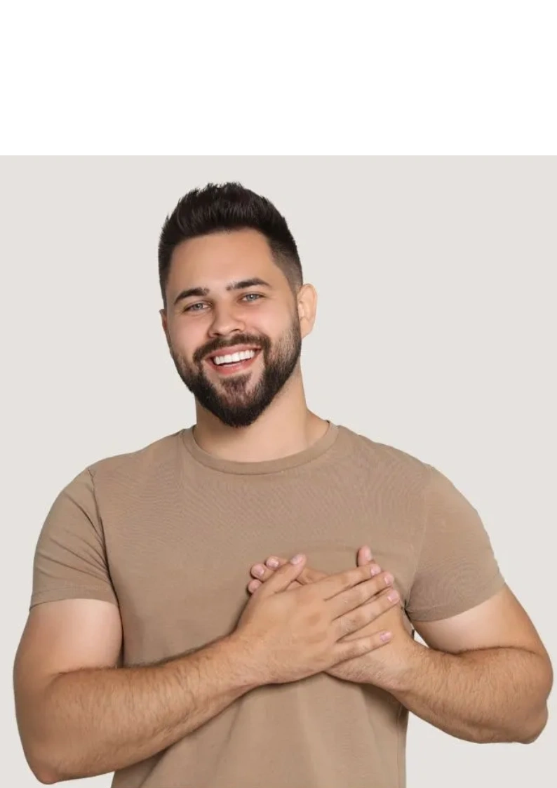Man Grateful For A Gift He Received