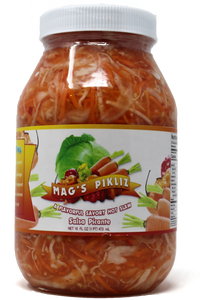 A bottle of Mag's Pikliz