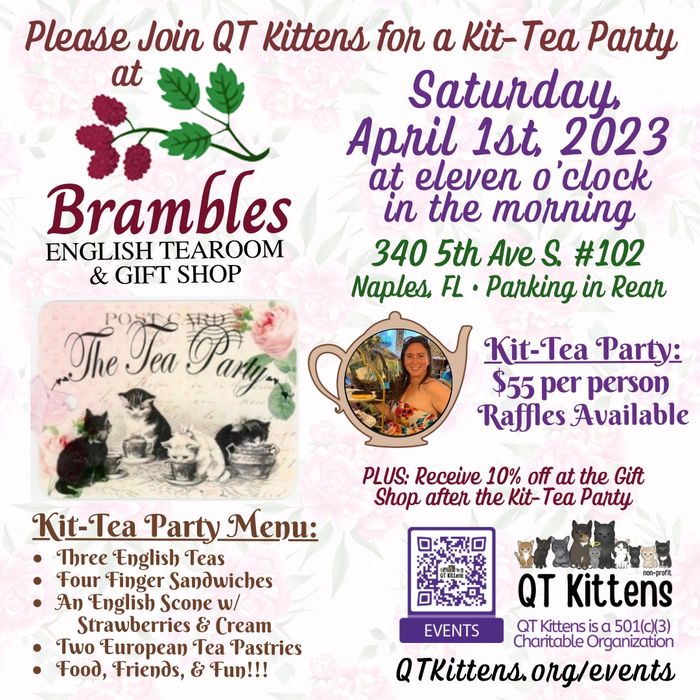 Kit-Tea Party Invite Square