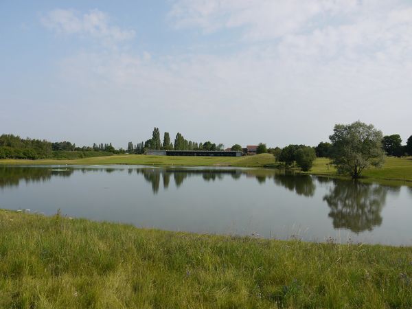 looking out at the lake. Midlands golf driving range at stonebridge