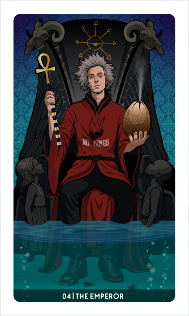 The Emperor Card, featuring seaN by Davezilla for the Feral Path Tarot deck. ©2026.