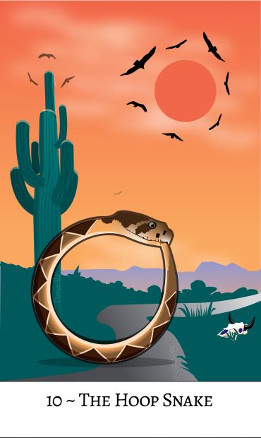 The Hoop Snake card by Davezilla. ©2024 Weiser Books. All rights reserved.