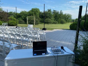 Bose Speaker System setup for a Wedding Ceremony