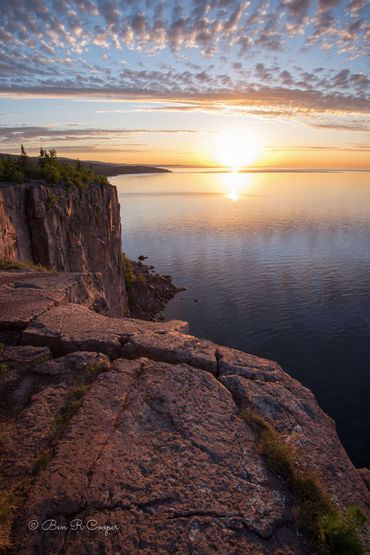 Palisade Head, at sunrise, along the North Shore of Lake Superior in Silver Bay, Minnesota. 