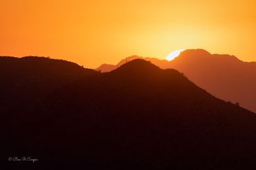 Sunset over South Mountain in Phoenix, Arizona