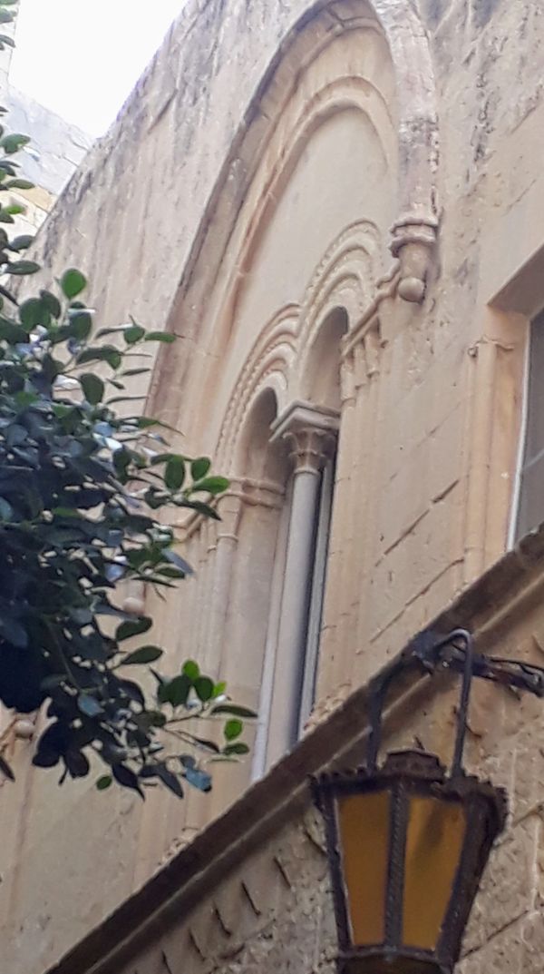 This is one of the collection of Medieval Treasures of Malta - a bifora window